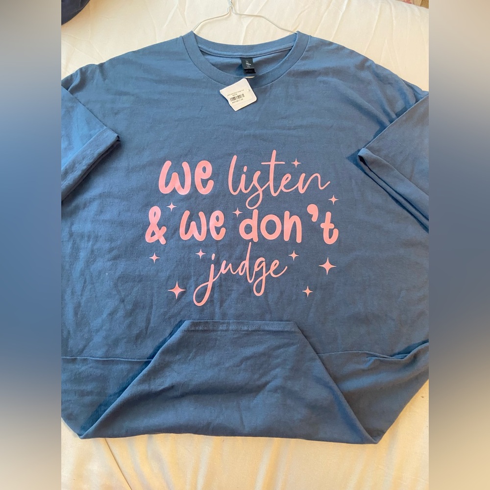 Blue Kids Shirt with Pink Print